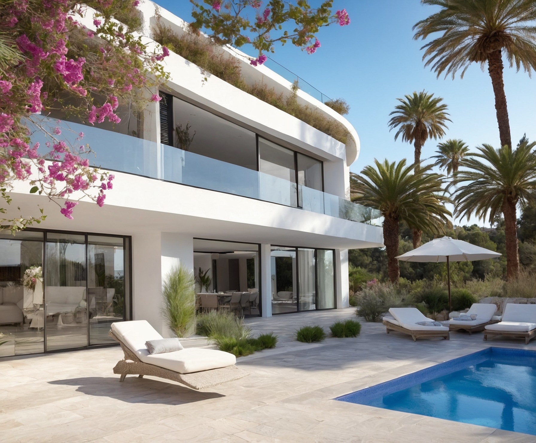 Vista panorámica de lujo desenfadado en Marbella
